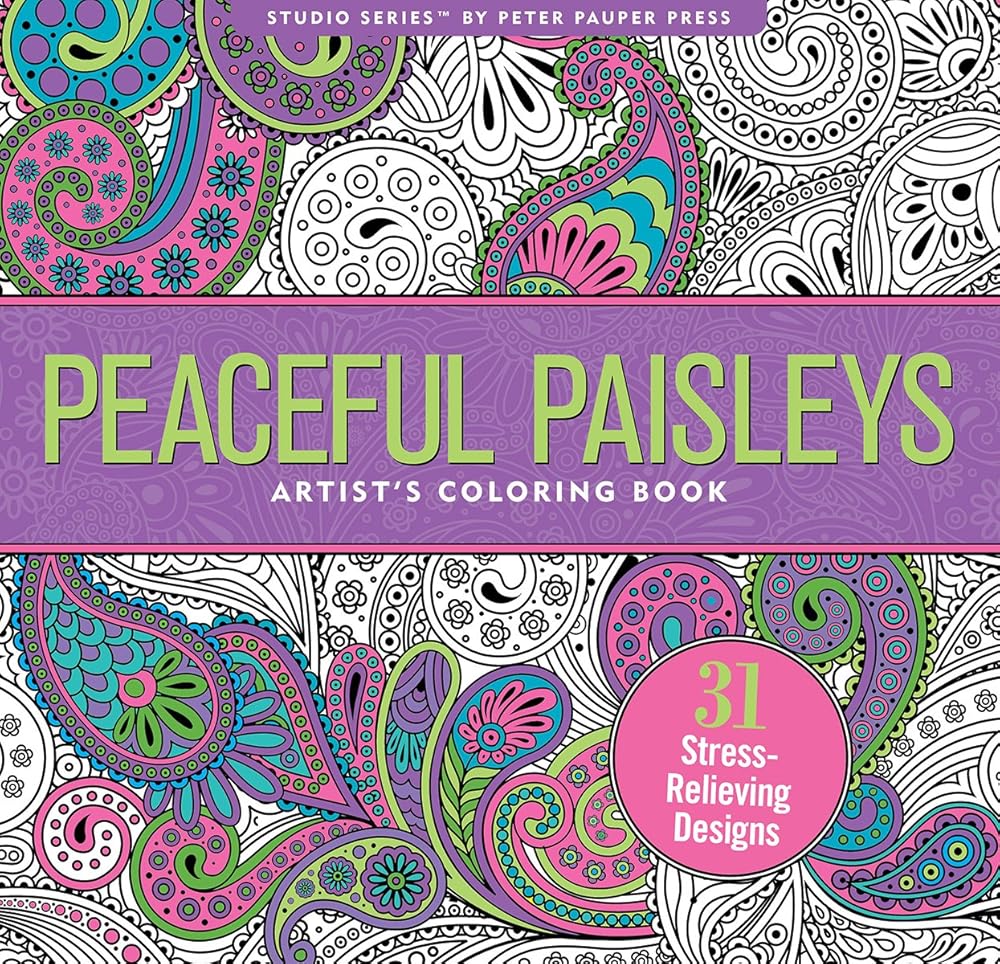 Peaceful Paisleys Adult Coloring Book (31 stress-relieving designs) (Studio) (Artist's Coloring Books) cover image
