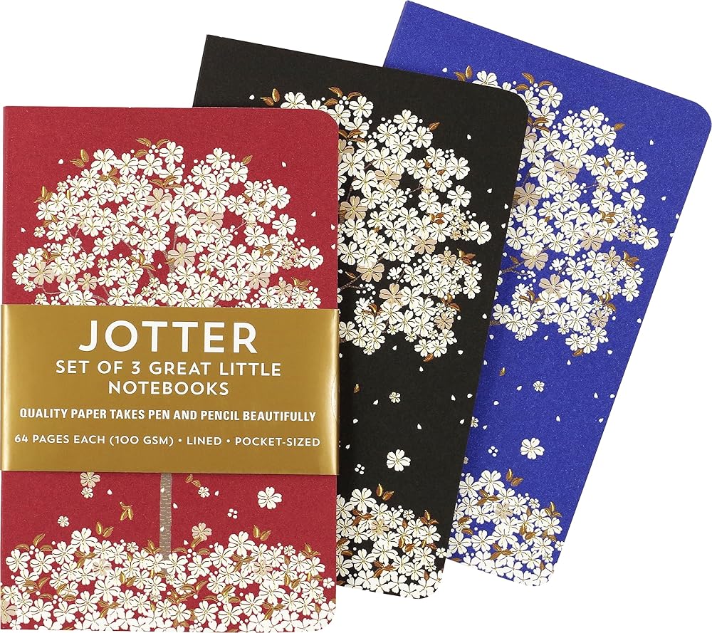 Falling Blossoms Jotter Notebooks (Set of 3) cover image