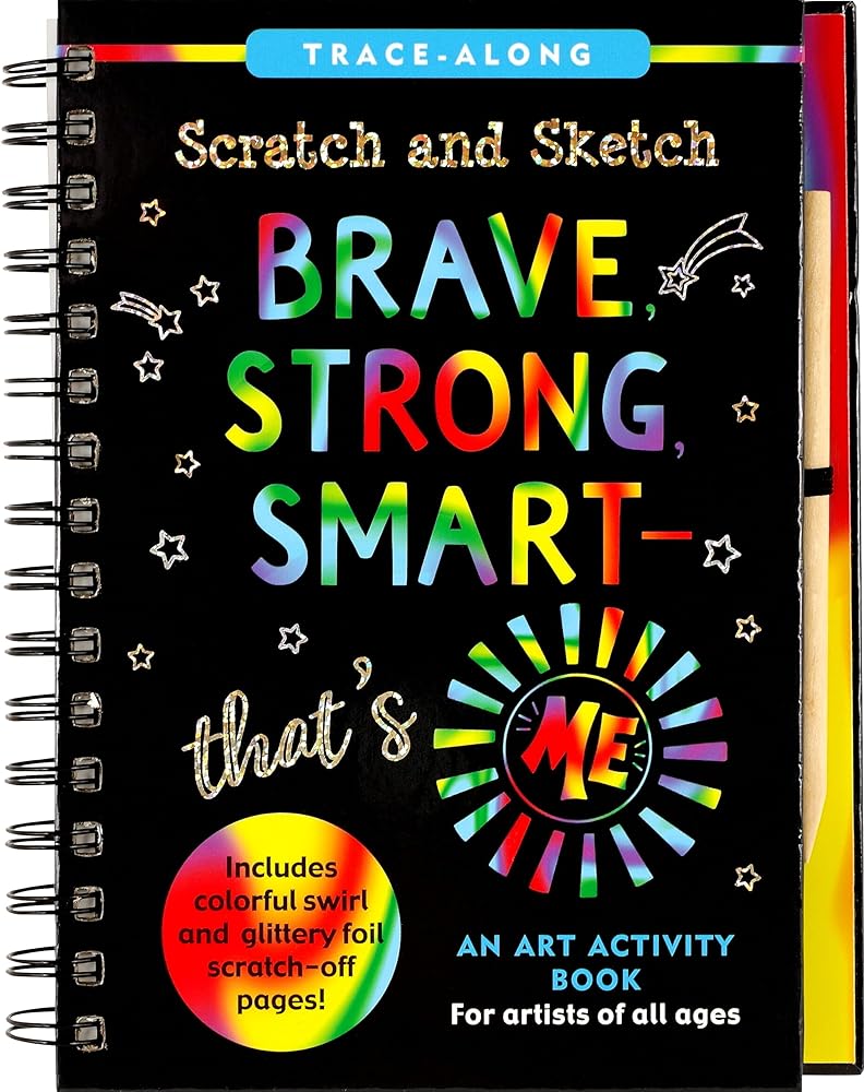 Scratch & Sketch Brave, Strong & Smart -- That's Me! (Trace Along) (English and German Edition) cover image