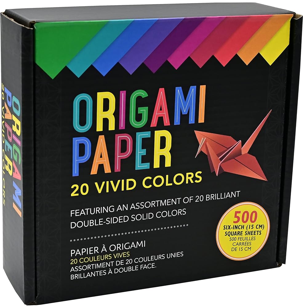 Origami Paper 20 Vivid Colors (500 sheets) cover image