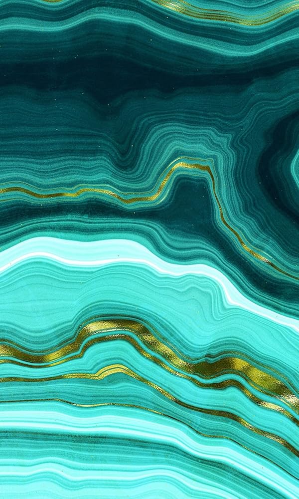 Teal Agate (Blank Lined Journal) cover image