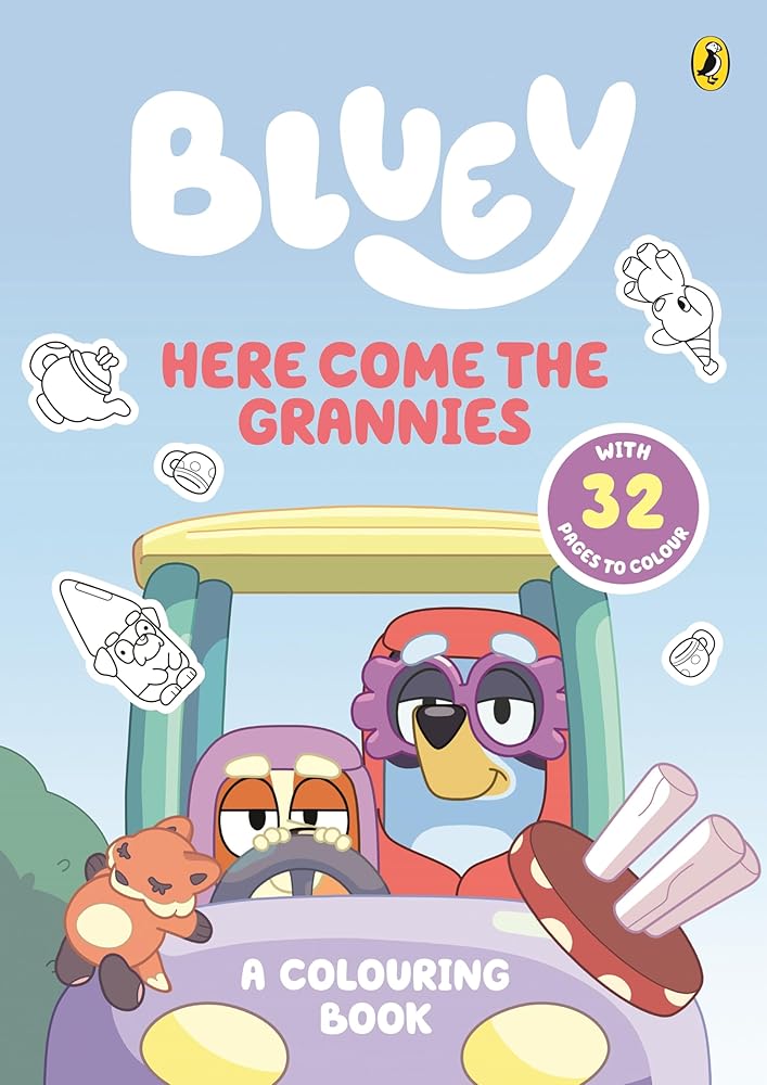 Bluey: Here Come the Grannies: A Colouring Book cover image