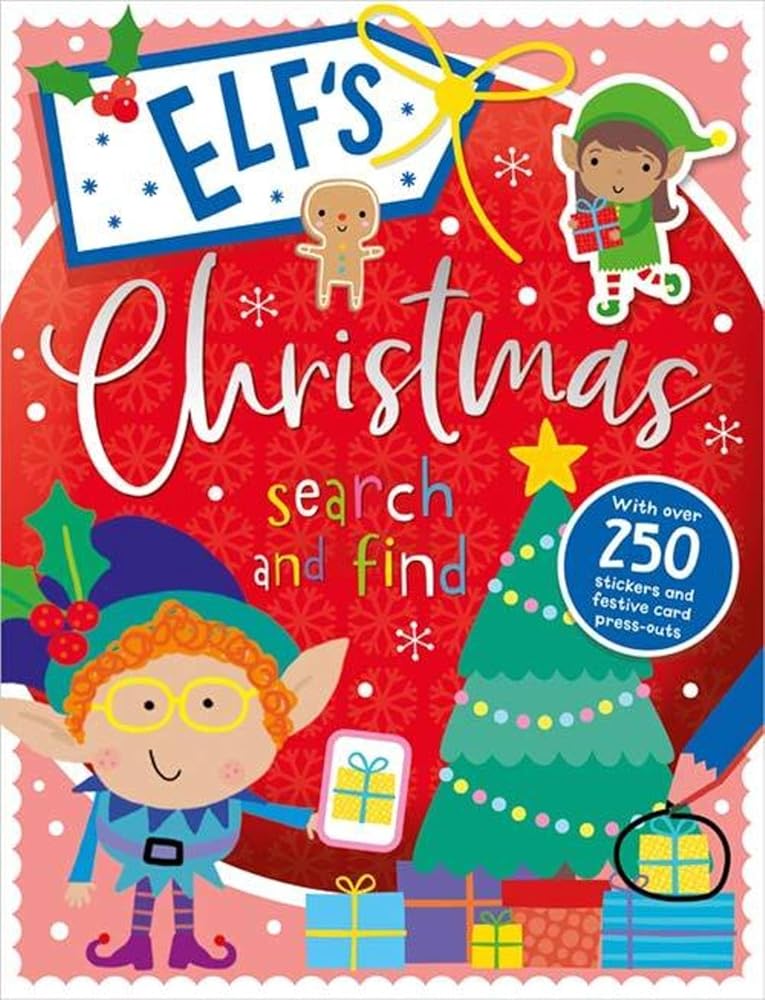 Elf’s Christmas Search and Find Sticker Activity Book cover image