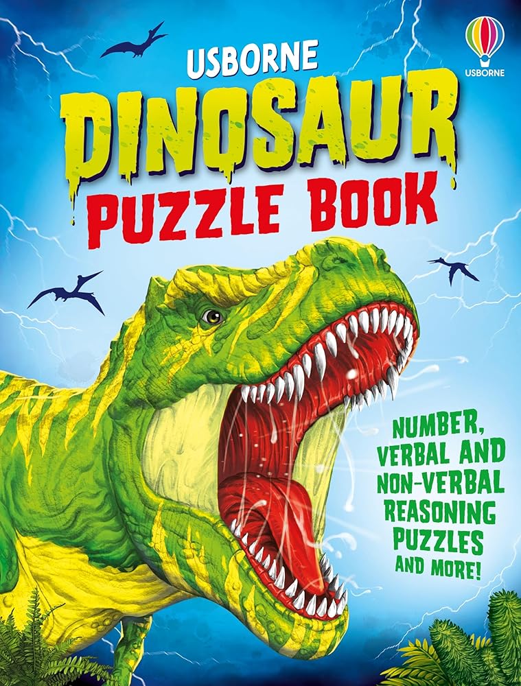 Usborne DINOSAUR PUZZLE BOOK. cover image