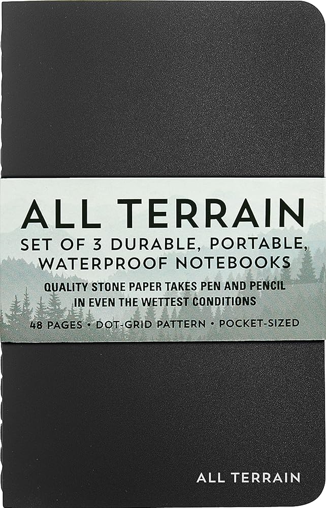 All Terrain Waterproof Notebooks (set of 3) (Dot Grid Pattern) - 9781441322852 - Peter Pauper Press - Peter Pauper Press - The Little Lost Bookshop