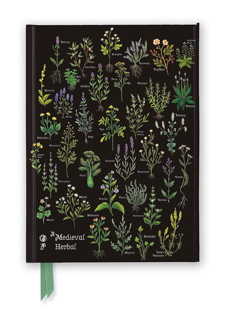 Anna Stead: A Medieval Herbal (Foiled Journal) (Flame Tree Notebooks) - 9781804179499 - Flame Tree Studio - Flame Tree Gift - The Little Lost Bookshop