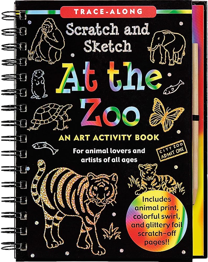 At the Zoo Scratch & Sketch (An Art Activity Book for Animal Lovers and Artists of All Ages) (Trace - Along Scratch and Sketch) - 9781441305732 - Lee Nemmers, Martha Day Zschock - Peter Pauper Press - The Little Lost Bookshop