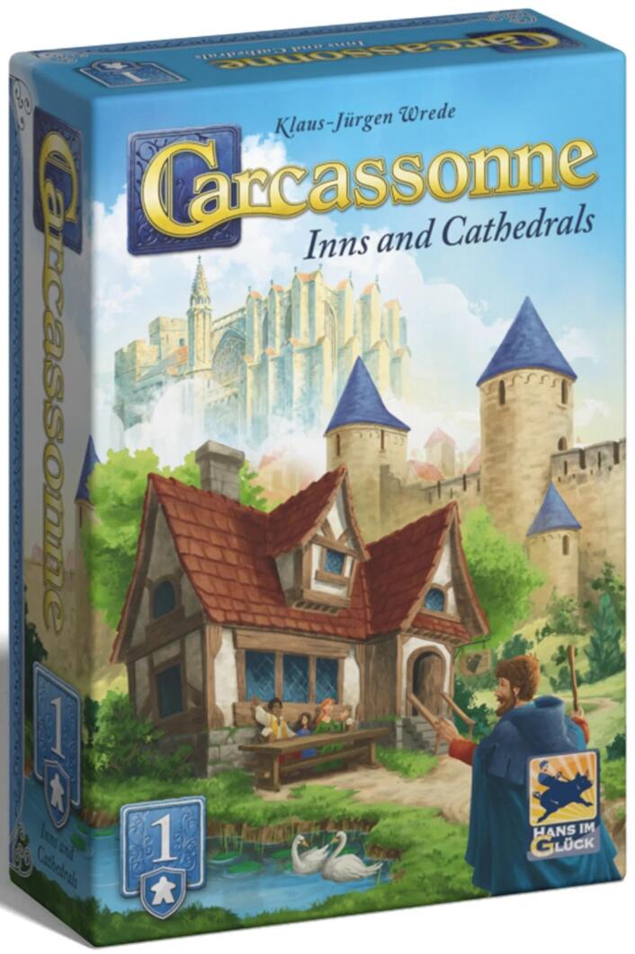 Carcassonne Expansion 1 - Inns and Cathedrals (2025 Redesign) - 3558380131670 - Board Game - Hans im Gluck - The Little Lost Bookshop