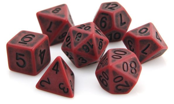 Die Hard Dice Polymer RPG Polyhedral Set - Blood Ancient - 709872940772 - Dice - Die Hard Dice - The Little Lost Bookshop