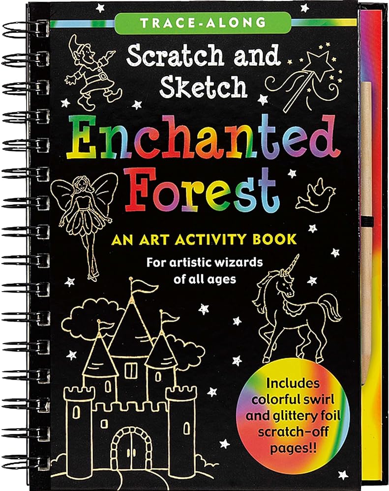 Enchanted Forest Scratch and Sketch (An Art Activity Book for Artistic Wizards of All Ages) - 9781441307330 - Lee and Tom Nemmers, Martha Day Zchock - Peter Pauper Press - The Little Lost Bookshop