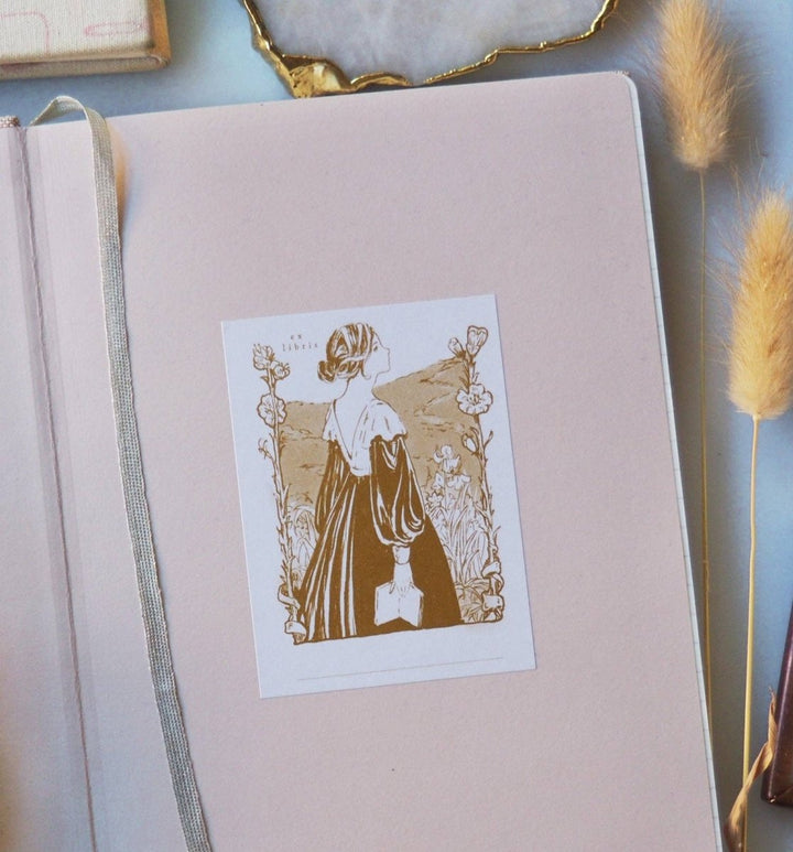 Jane Bookplates - 10 pack - 712221236709 - Bookplate - Fleur & Fable - The Little Lost Bookshop