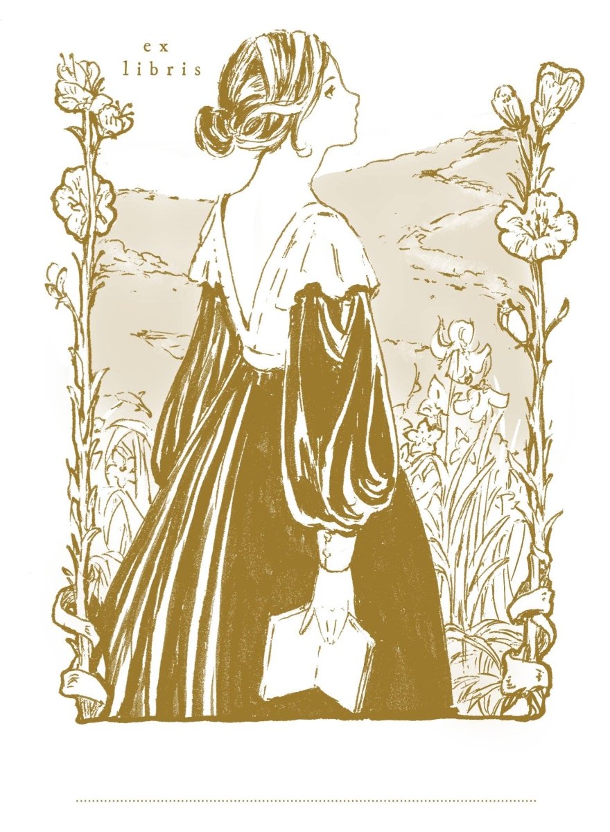 Jane Bookplates - 10 pack - 712221236709 - Bookplate - Fleur & Fable - The Little Lost Bookshop