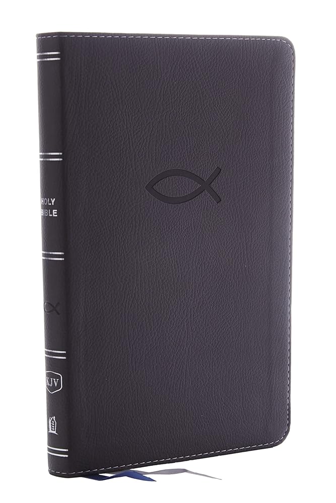 KJV Holy Bible: Thinline Youth Edition, Gray Leathersoft, Red Letter, Comfort Print: King James Version - 9780785225720 - Thomas Nelson - Thomas Nelson - The Little Lost Bookshop