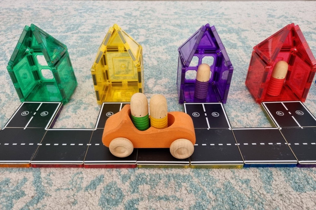 Learn & Grow Magnetic Tile Topper - Road Pack (40 Piece) - LAGT - TOPPER - ROAD - PACK - Learn and Grow Toys - The Little Lost Bookshop
