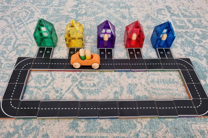 Learn & Grow Magnetic Tile Topper - Road Pack (40 Piece) - LAGT - TOPPER - ROAD - PACK - Learn and Grow Toys - The Little Lost Bookshop