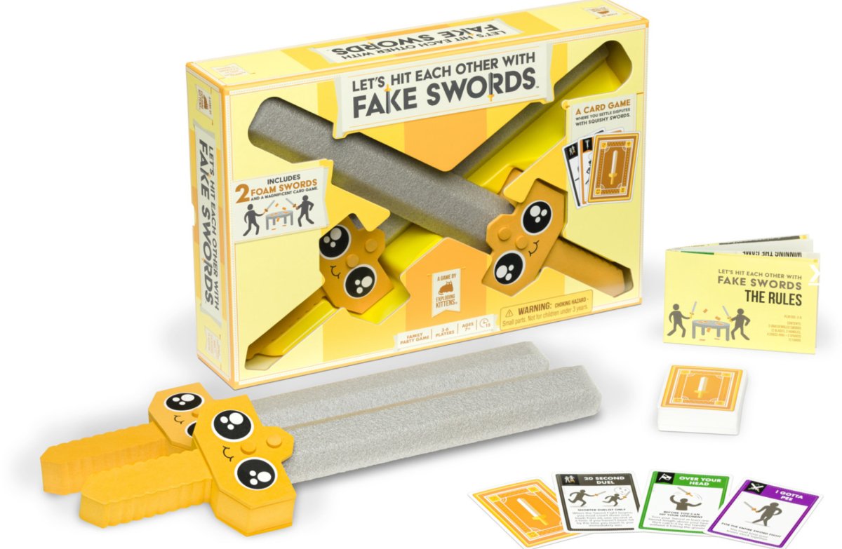 Let's Hit Each Other With Fake Swords (Large Box) - 810083046228 - Kitten Games - The Little Lost Bookshop