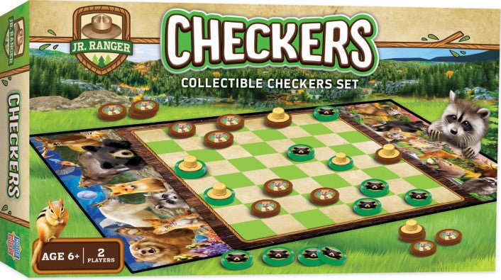 Masterpieces Checkers Jr Ranger National Parks - 705988419829 - Games - Masterpieces - The Little Lost Bookshop