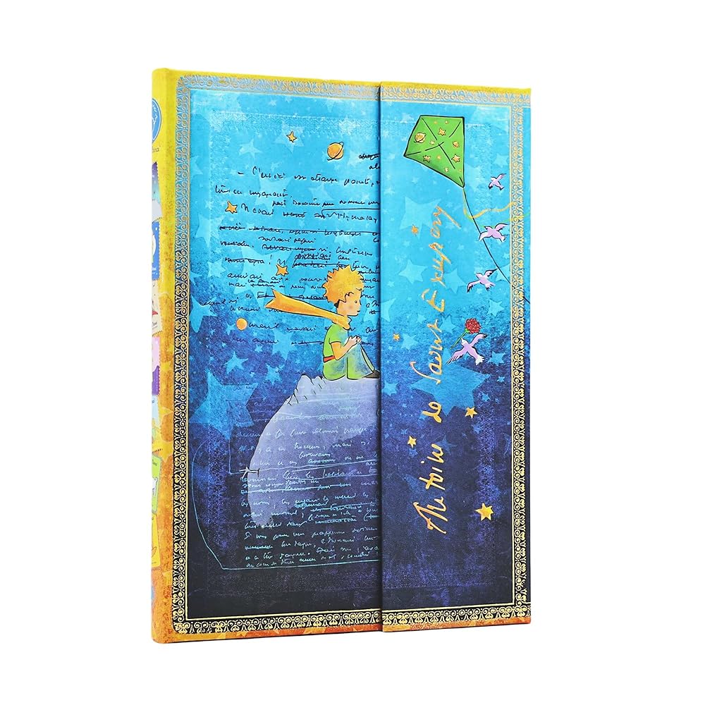 Saint - Exupery, The Little Prince (Embellished Manuscripts Collection) Midi Lined Hardcover Journal (Wrap Closure) - 9781439798812 - Paperblanks - Paperblanks - The Little Lost Bookshop