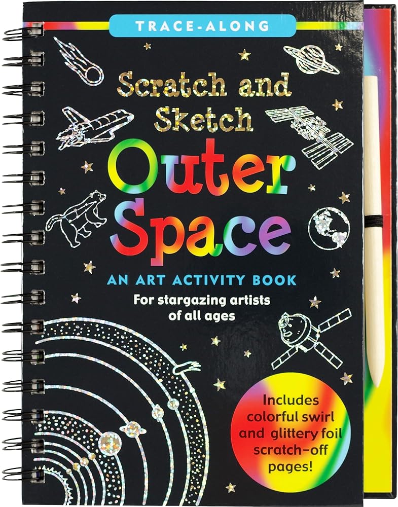 Scratch & Sketch Outer Space (Trace Along) - 9781441334091 - Peter Pauper Press - Peter Pauper Press - The Little Lost Bookshop
