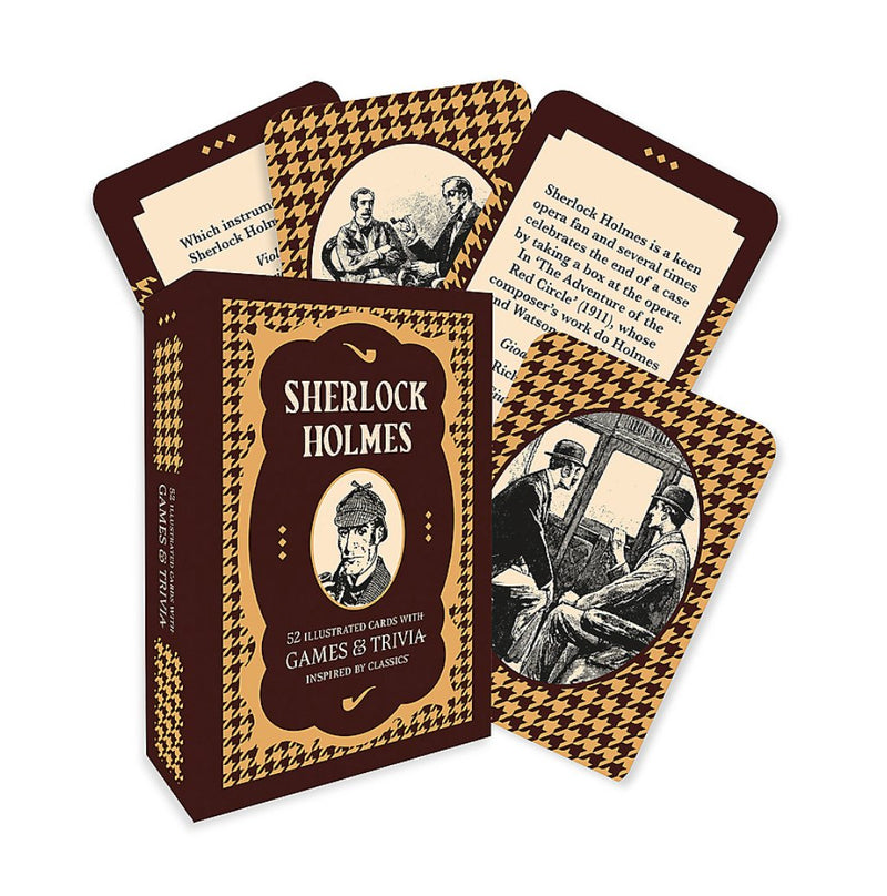 Sherlock Holmes: 52 illustrated cards with games and trivia inspired by classics - 9780753735510 - Card Game - Hachette - The Little Lost Bookshop