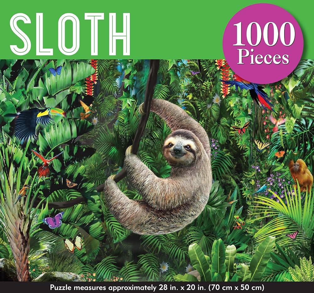 Sloth 1000 Piece Jigsaw Puzzle - 9781441329295 - The Little Lost Bookshop - The Little Lost Bookshop