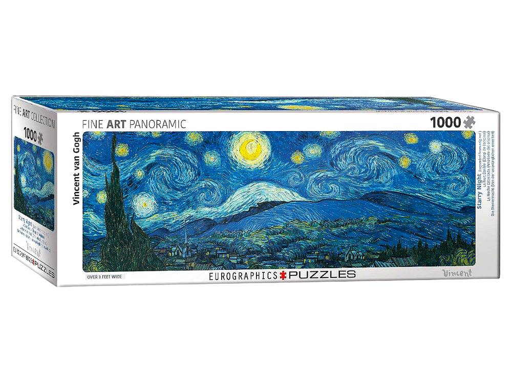 Starry Night Panoramic 1000 - piece Puzzle - 628136653091 - The Little Lost Bookshop - The Little Lost Bookshop