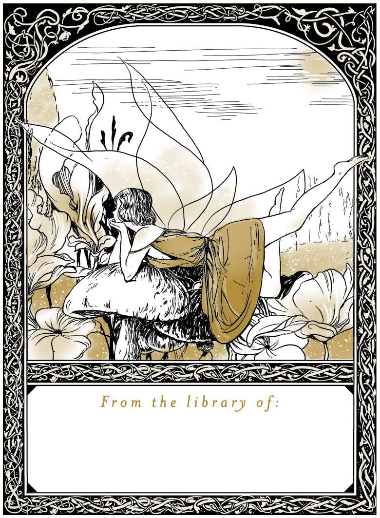Titania bookplates: 10 pack (string tie envelope) - 739601496010 - Bookplate - Fleur & Fable - The Little Lost Bookshop