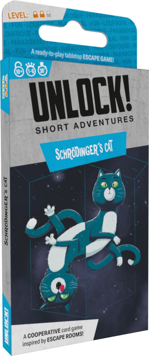 Unlock! Short Adventures #8 - Schrodinger's Cat - 3558380119449 - Card Game - Space Cowboys - The Little Lost Bookshop