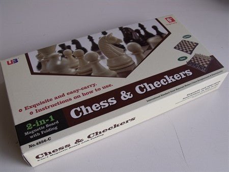 Magnetic Chess/Checkers 12'' - 9331863001820 - Chess - Chess - The Little Lost Bookshop
