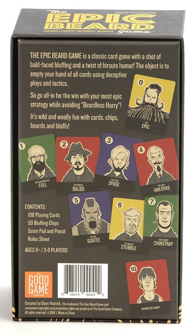 The Epic Beard Game - 868240000422 - Card Game - Good Game - The Little Lost Bookshop